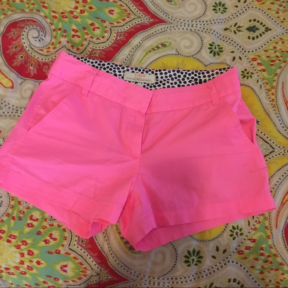 Hot pink J.Crew Chino Shorts